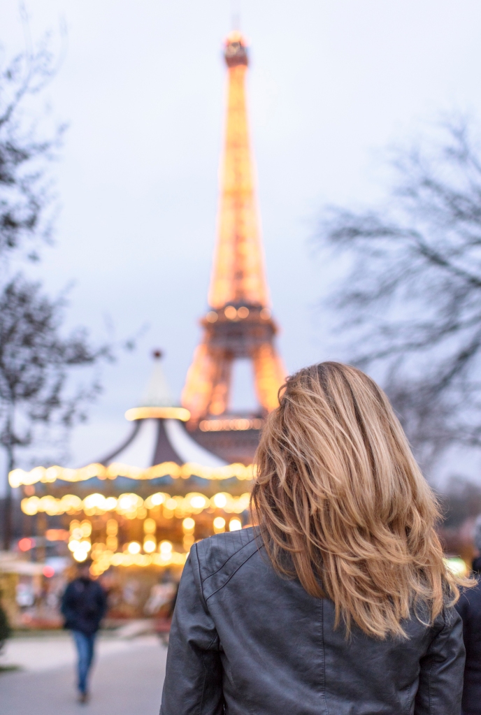 Julia Willard, Julie Willard, Eiffel Tower, Falling Off Bicycles, birthday, Paris, France, dusk, pretty hair